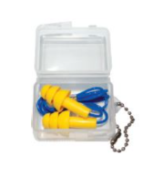 Silicone Ear Plugs EC 2001C Corded, Carrying Case, Reusable, SNR 32dB, Triple Flange Design, Washable, Industrial Noise Protection, Travel or Work – EN352-2 Certified